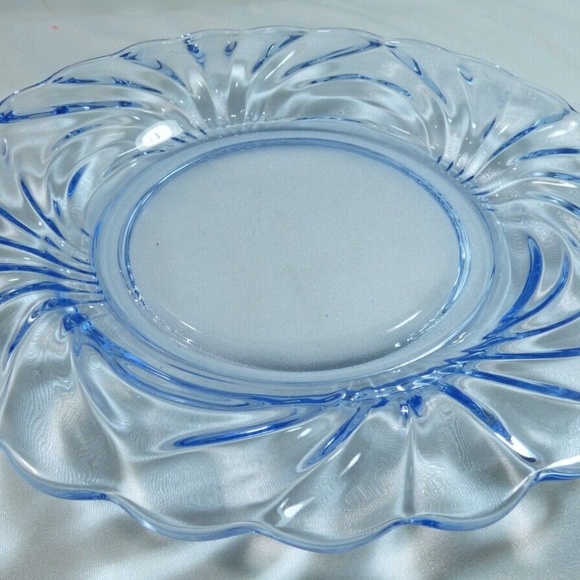 VTG Caprice Cambridge Crystal Blue Pattern Salad Luncheon Plate 8.5" - Picture 9 of 9
